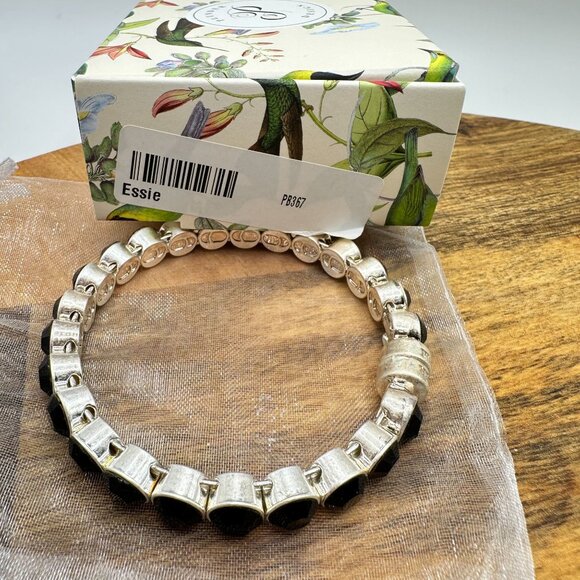 Plunder Design Essie Bracelet With Black Gemstones & Silver Accents - Picture 5 of 8